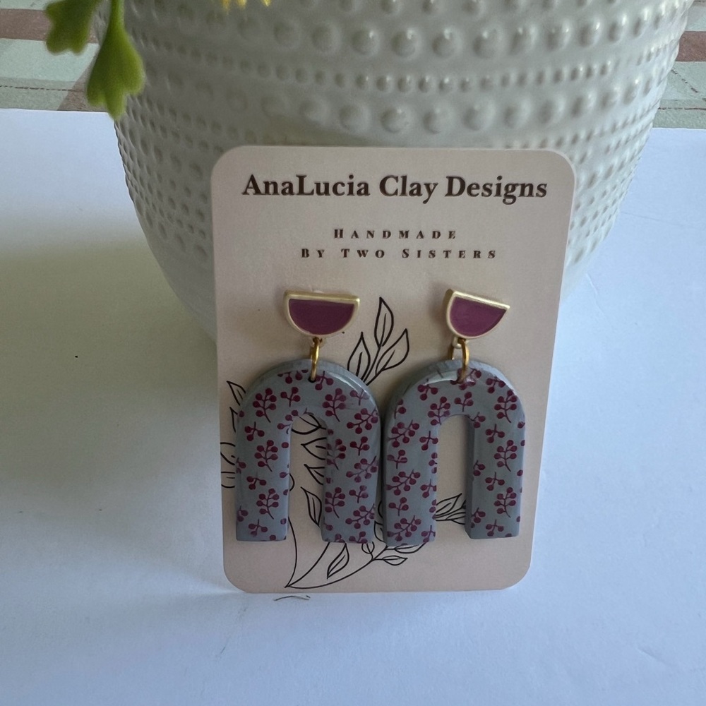 Purple and Gold Earrings